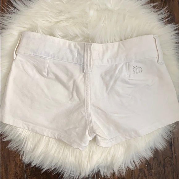 White Stretch Shorts - Picture 3 of 4